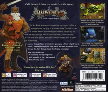 Alundra 2 - A New Legend Begins (US) box cover back